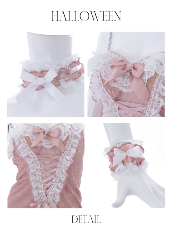 画像23: 【即日発送】【ハロウィン】パールチェーンレースバニーガール【コスプレ7点セット】【S-Lサイズ/3カラー】[OF01]