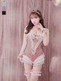 【即日発送】【ハロウィン】パールチェーンレースバニーガール【コスプレ7点セット】【S-Lサイズ/3カラー】[YMT]