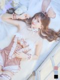 【即日発送】【ハロウィン】パールチェーンレースバニーガール【コスプレ7点セット】【S-Lサイズ/3カラー】[YMT]
