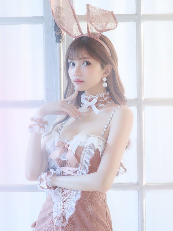 画像17: 【即日発送】【ハロウィン】パールチェーンレースバニーガール【コスプレ7点セット】【S-Lサイズ/3カラー】[OF01]