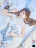 【即日発送】【ハロウィン】パールチェーンレースバニーガール【コスプレ7点セット】【S-Lサイズ/3カラー】[YMT]