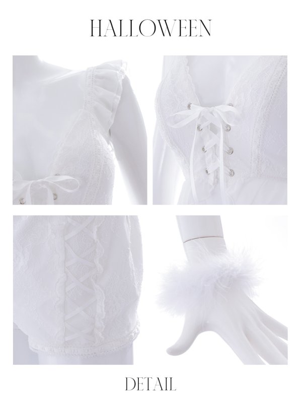 画像37: 【SALE!!】【即日発送】【ハロウィン】 フリルレースバニーセットアップ 【コスプレ6点セット】 【S-Mサイズ/3カラー】[OF01]