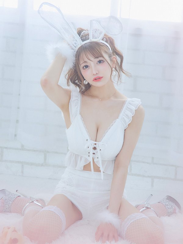 画像4: 【SALE!!】【即日発送】【ハロウィン】 フリルレースバニーセットアップ 【コスプレ6点セット】 【S-Mサイズ/3カラー】[OF01]