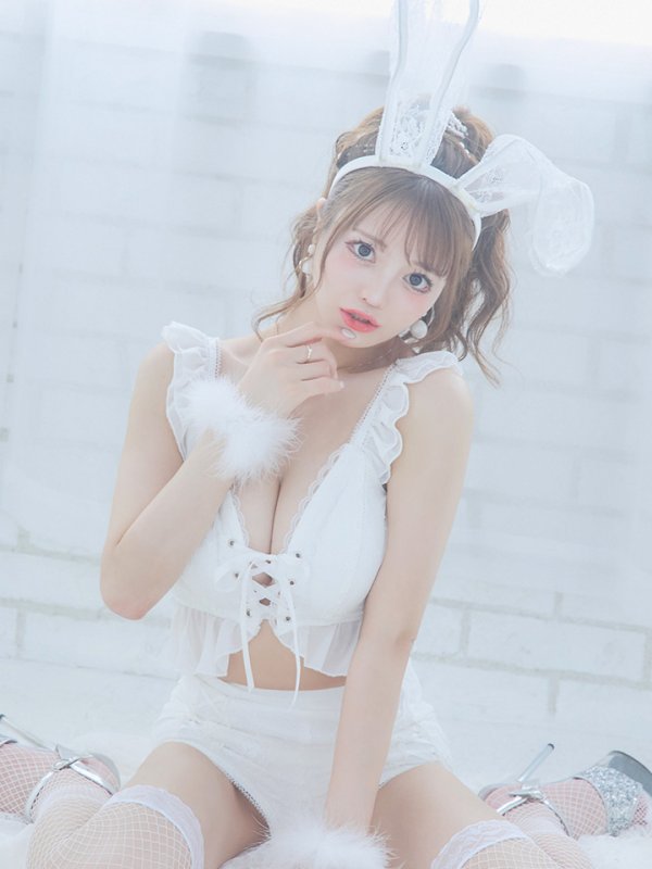 画像8: 【SALE!!】【即日発送】【ハロウィン】 フリルレースバニーセットアップ 【コスプレ6点セット】 【S-Mサイズ/3カラー】[OF01]