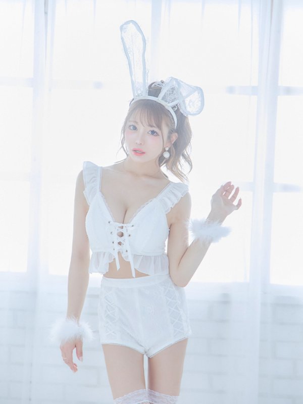 画像9: 【SALE!!】【即日発送】【ハロウィン】 フリルレースバニーセットアップ 【コスプレ6点セット】 【S-Mサイズ/3カラー】[OF01]