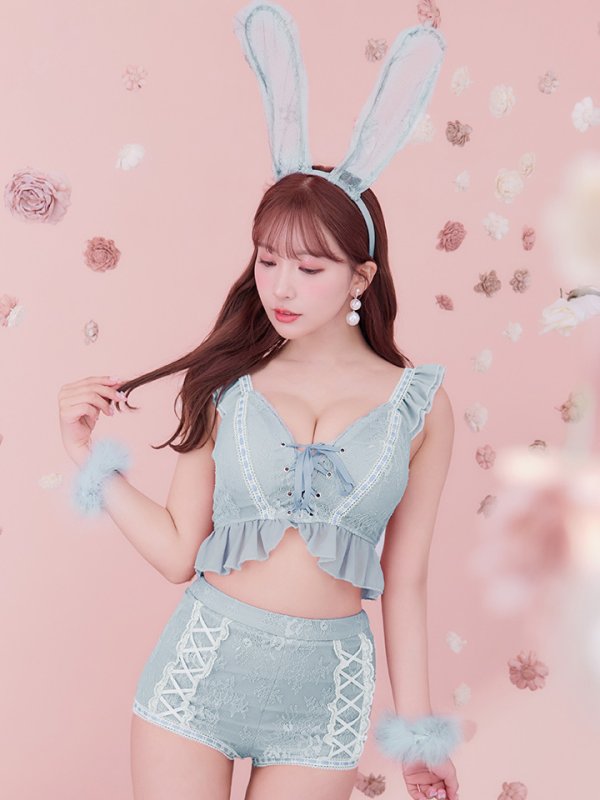 画像41: 【SALE!!】【即日発送】【ハロウィン】 フリルレースバニーセットアップ 【コスプレ6点セット】 【S-Mサイズ/3カラー】[OF01]