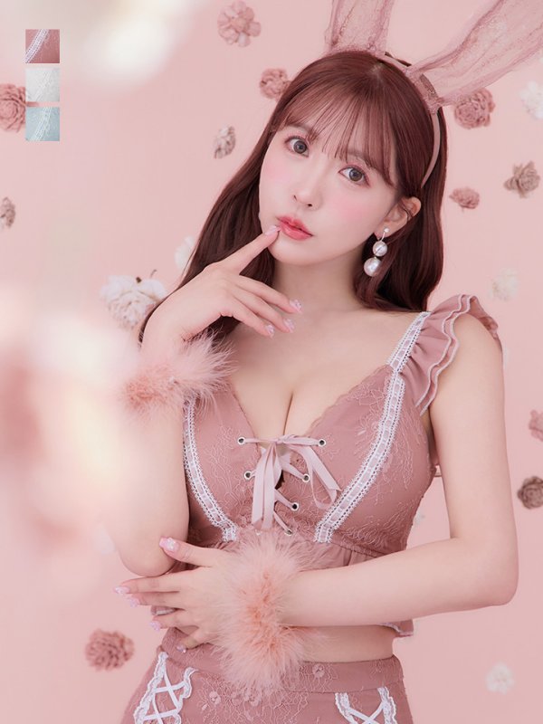 画像27: 【SALE!!】【即日発送】【ハロウィン】 フリルレースバニーセットアップ 【コスプレ6点セット】 【S-Mサイズ/3カラー】[OF01]