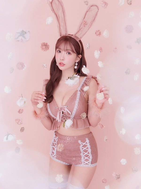 画像31: 【SALE!!】【即日発送】【ハロウィン】 フリルレースバニーセットアップ 【コスプレ6点セット】 【S-Mサイズ/3カラー】[OF01]