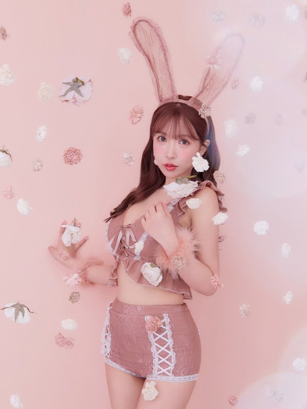 画像32: 【SALE!!】【即日発送】【ハロウィン】 フリルレースバニーセットアップ 【コスプレ6点セット】 【S-Mサイズ/3カラー】[OF01]