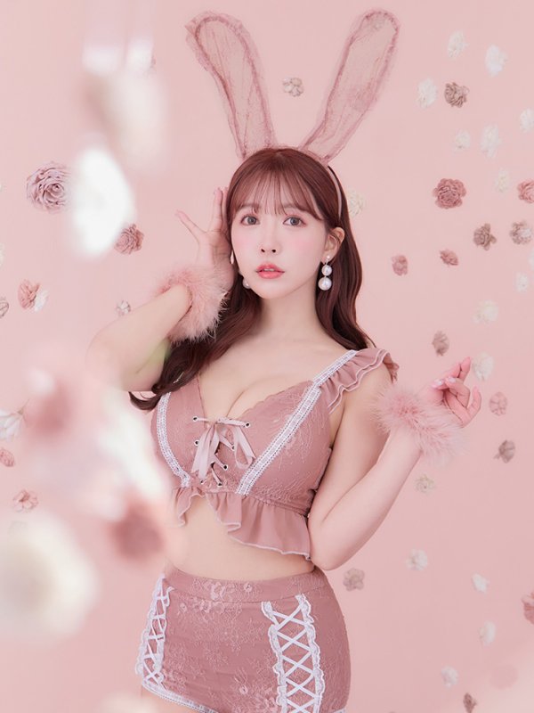 画像37: 【SALE!!】【即日発送】【ハロウィン】 フリルレースバニーセットアップ 【コスプレ6点セット】 【S-Mサイズ/3カラー】[OF01]