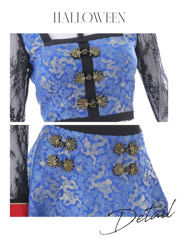 画像23: 【SALE!!】【即日発送】【ハロウィン】 緩苺ちゃん着用 セットアップキョンシー【コスプレ5点セット】【S-Mサイズ/1カラー】(SE01YN)[HC02]