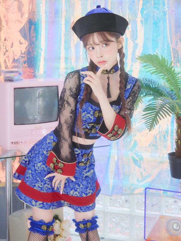 画像3: 【SALE!!】【即日発送】【ハロウィン】 緩苺ちゃん着用 セットアップキョンシー【コスプレ5点セット】【S-Mサイズ/1カラー】(SE01YN)[HC02]