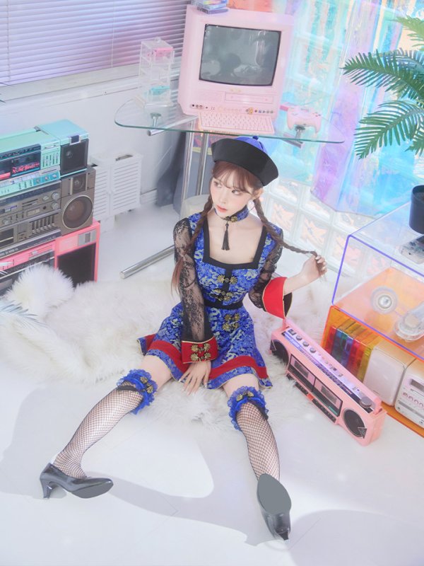 画像7: 【SALE!!】【即日発送】【ハロウィン】 緩苺ちゃん着用 セットアップキョンシー【コスプレ5点セット】【S-Mサイズ/1カラー】(SE01YN)[HC02]