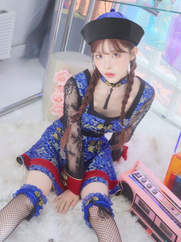 画像15: 【SALE!!】【即日発送】【ハロウィン】 緩苺ちゃん着用 セットアップキョンシー【コスプレ5点セット】【S-Mサイズ/1カラー】(SE01YN)[HC02]