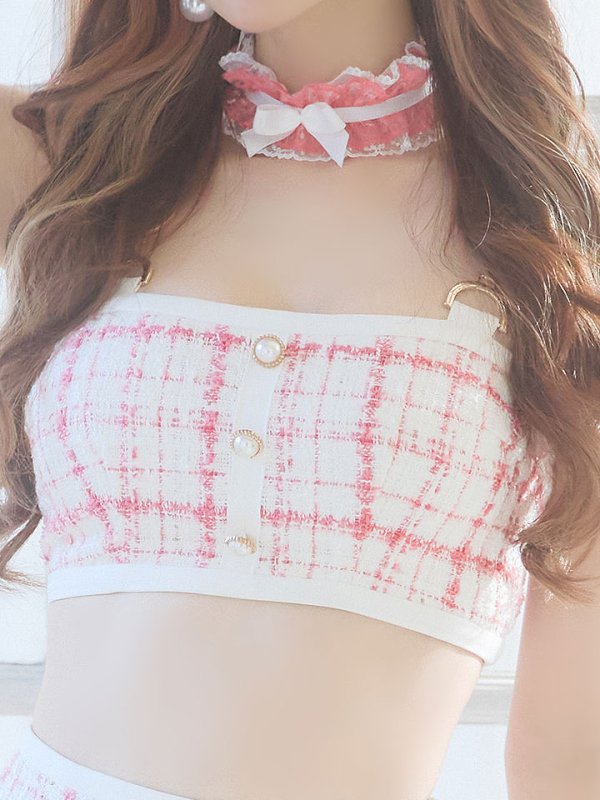 画像16: 【SALE!!】【即日発送】【ハロウィン】 ツイードバニーラップススカートセットアップコスプレ【コスプレ7点セット】【S-Mサイズ/2カラー】[OF01]