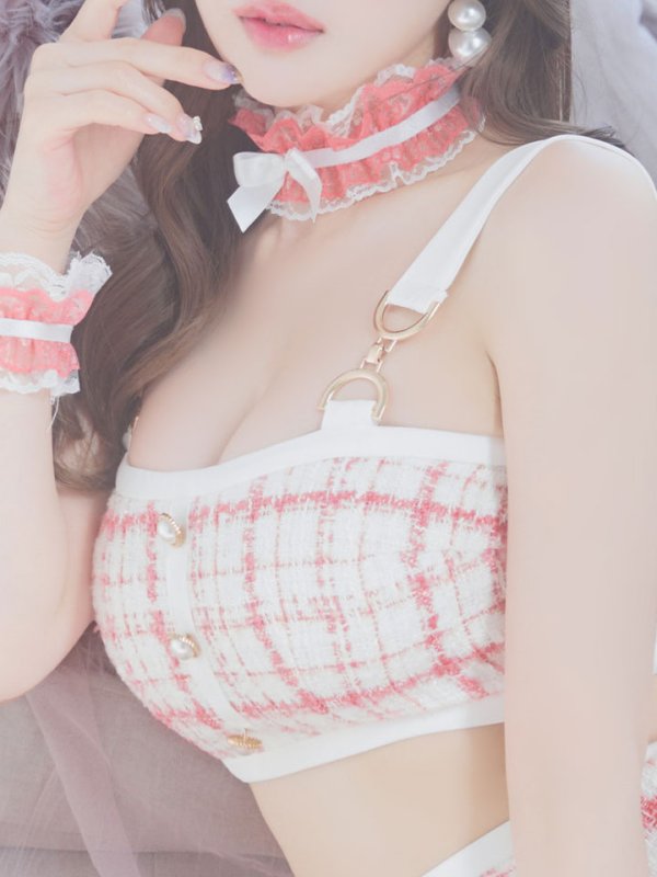 画像16: 【SALE!!】【即日発送】【ハロウィン】 ツイードバニーラップススカートセットアップコスプレ【コスプレ7点セット】【S-Mサイズ/2カラー】[OF01]