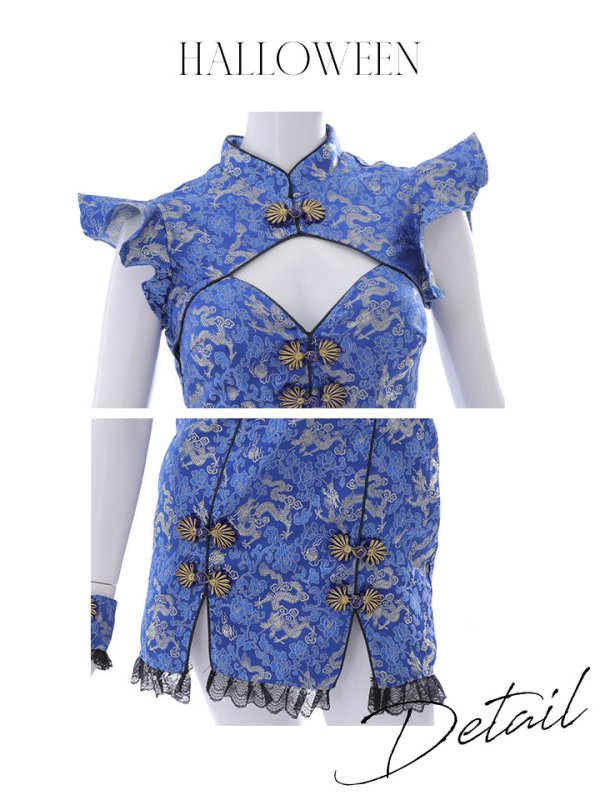 画像21: 【即日発送】【ハロウィン】 スリットミニチャイナ 【コスプレ3点セット】【XS-Lサイズ/3カラー】(SE01YN)[OF04]