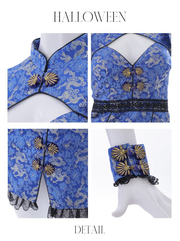 画像22: 【即日発送】【ハロウィン】 スリットミニチャイナ 【コスプレ3点セット】【XS-Lサイズ/3カラー】(SE01YN)[OF04]