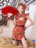【即日発送】【ハロウィン】 スリットミニチャイナ 【コスプレ3点セット】【XS-Lサイズ/3カラー】(SE01YN)[YMT]