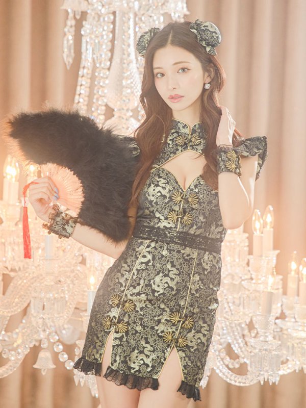 画像9: 【即日発送】【ハロウィン】 スリットミニチャイナ 【コスプレ3点セット】【XS-Lサイズ/3カラー】(SE01YN)[OF04]