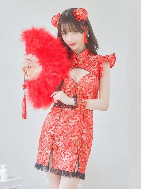 画像10: 【即日発送】【ハロウィン】 スリットミニチャイナ 【コスプレ3点セット】【XS-Lサイズ/3カラー】(SE01YN)[HC03]