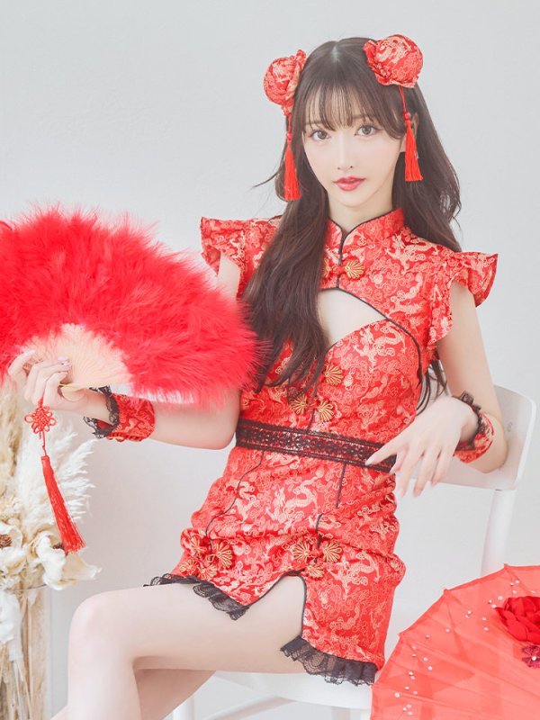 画像13: 【即日発送】【ハロウィン】 スリットミニチャイナ 【コスプレ3点セット】【XS-Lサイズ/3カラー】(SE01YN)[HC03]