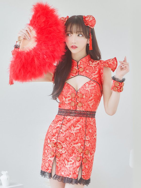 画像14: 【即日発送】【ハロウィン】 スリットミニチャイナ 【コスプレ3点セット】【XS-Lサイズ/3カラー】(SE01YN)[HC03]