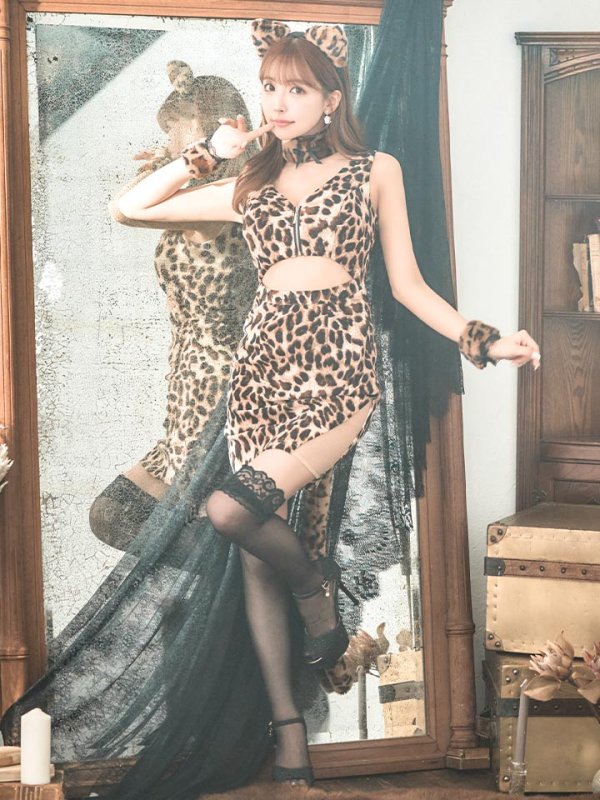 画像5: 【SALE!!】【即日発送】【ハロウィン】 レオパードキャット/豹柄猫 【コスプレ5点セット】 【S-Mサイズ】[OF01]