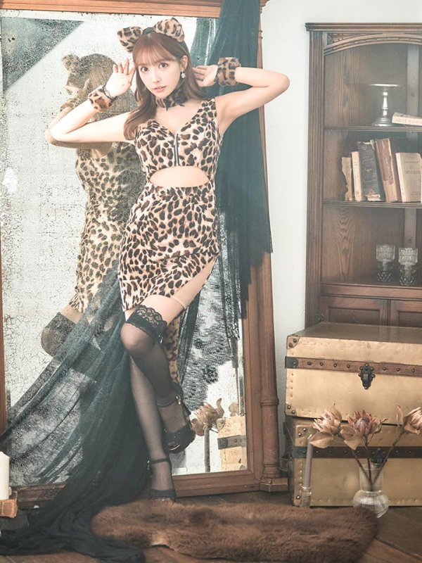 画像6: 【SALE!!】【即日発送】【ハロウィン】 レオパードキャット/豹柄猫 【コスプレ5点セット】 【S-Mサイズ】[OF01]