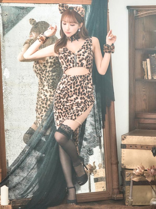 画像7: 【SALE!!】【即日発送】【ハロウィン】 レオパードキャット/豹柄猫 【コスプレ5点セット】 【S-Mサイズ】[OF01]