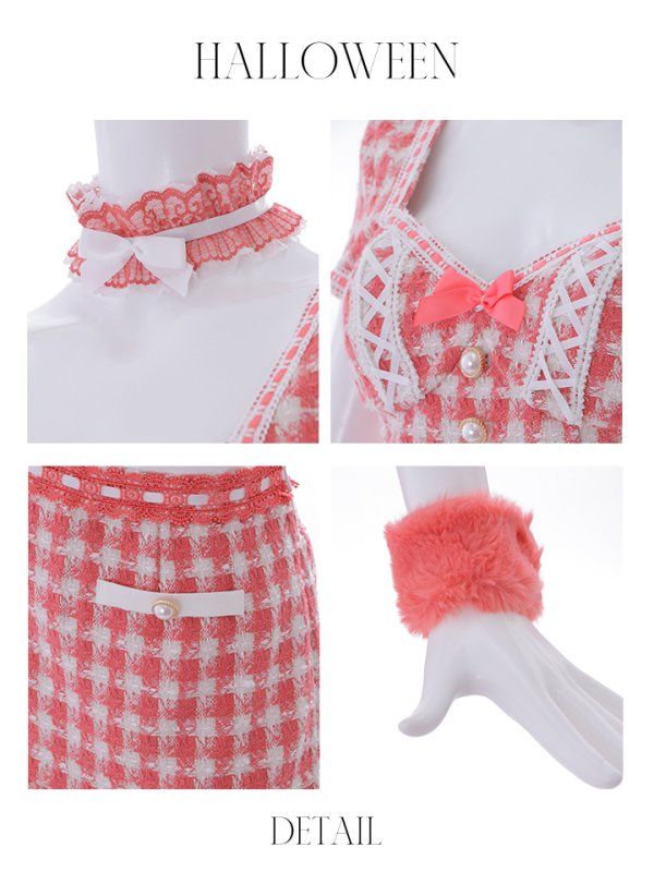 画像43: 【SALE!!】【即日発送】【ハロウィン】ツイードキャットセットアップ 【コスプレ6点セット】 【XS-Mサイズ/4カラー】[OF04]