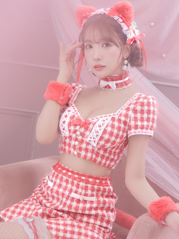 画像23: 【SALE!!】【即日発送】【ハロウィン】ツイードキャットセットアップ 【コスプレ6点セット】 【XS-Mサイズ/4カラー】[OF04]