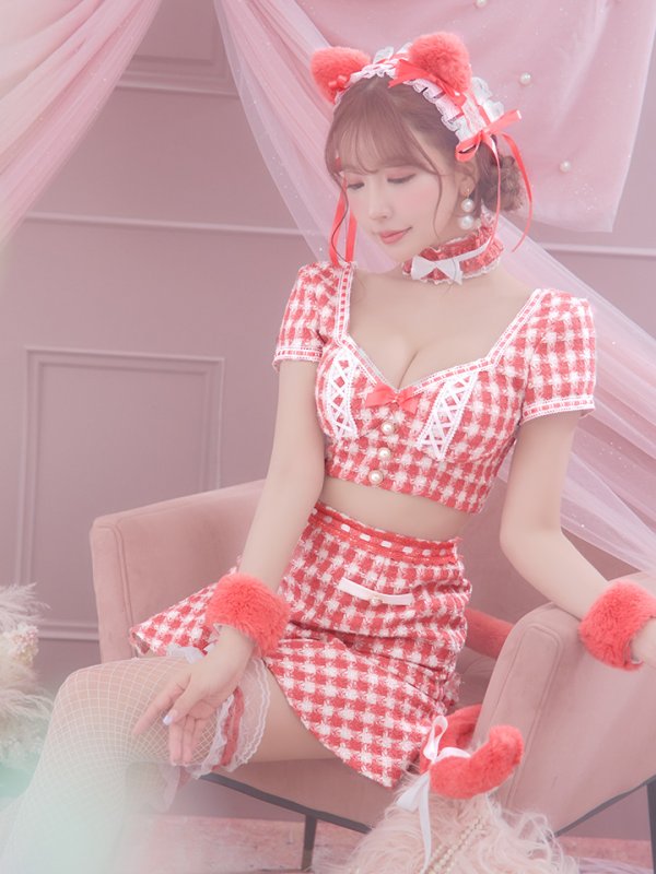 画像25: 【SALE!!】【即日発送】【ハロウィン】ツイードキャットセットアップ 【コスプレ6点セット】 【XS-Mサイズ/4カラー】[OF04]