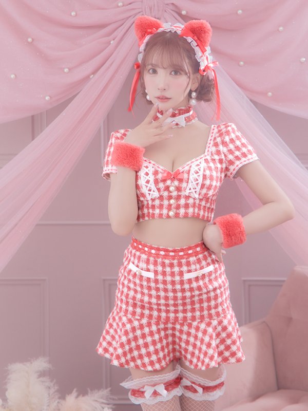 画像26: 【SALE!!】【即日発送】【ハロウィン】ツイードキャットセットアップ 【コスプレ6点セット】 【XS-Mサイズ/4カラー】[OF04]