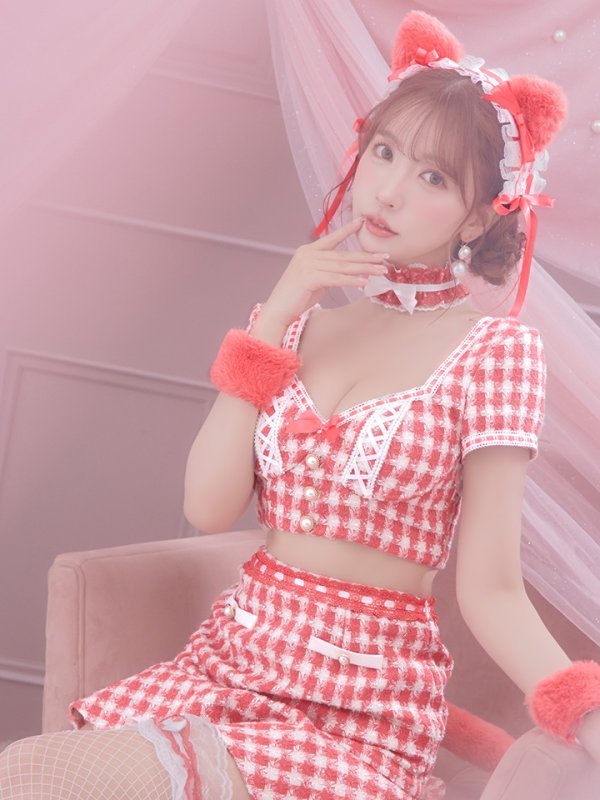 画像11: 【SALE!!】【即日発送】【ハロウィン】ツイードキャットセットアップ 【コスプレ6点セット】 【XS-Mサイズ/4カラー】[HC03]