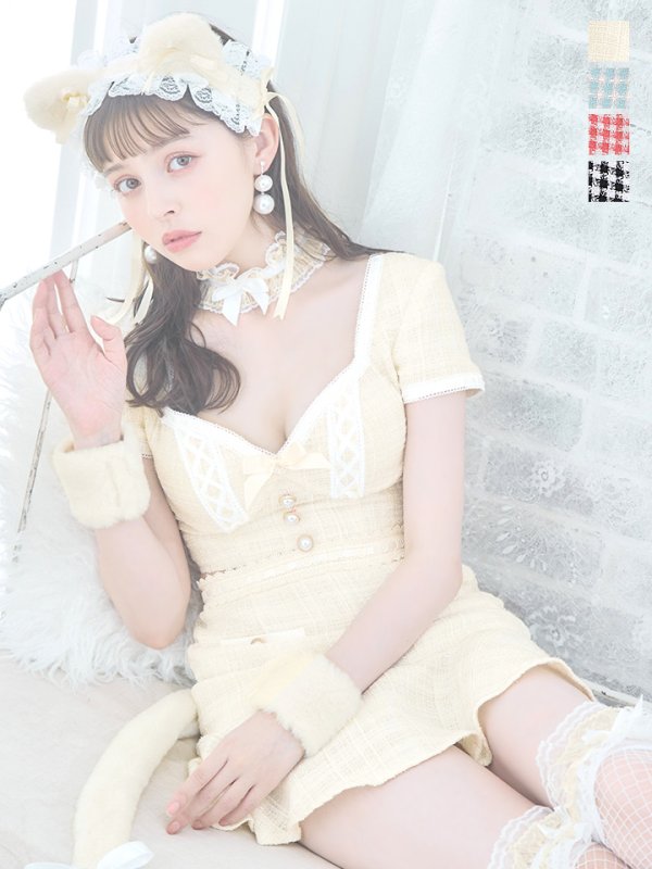 画像28: 【SALE!!】【即日発送】【ハロウィン】ツイードキャットセットアップ 【コスプレ6点セット】 【XS-Mサイズ/4カラー】[OF04]
