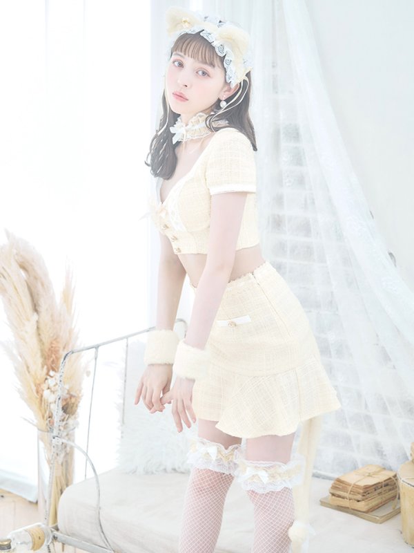 画像29: 【SALE!!】【即日発送】【ハロウィン】ツイードキャットセットアップ 【コスプレ6点セット】 【XS-Mサイズ/4カラー】[OF04]