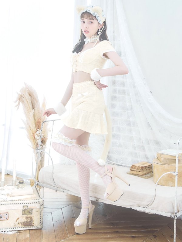 画像30: 【SALE!!】【即日発送】【ハロウィン】ツイードキャットセットアップ 【コスプレ6点セット】 【XS-Mサイズ/4カラー】[OF04]