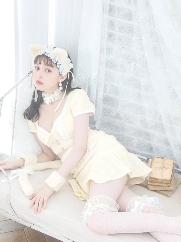 画像34: 【SALE!!】【即日発送】【ハロウィン】ツイードキャットセットアップ 【コスプレ6点セット】 【XS-Mサイズ/4カラー】[OF04]