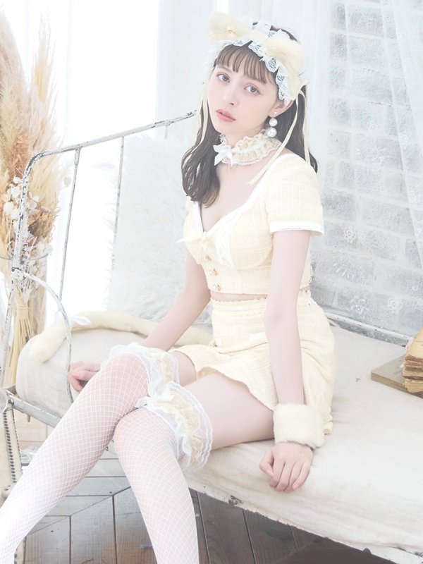 画像35: 【SALE!!】【即日発送】【ハロウィン】ツイードキャットセットアップ 【コスプレ6点セット】 【XS-Mサイズ/4カラー】[OF04]