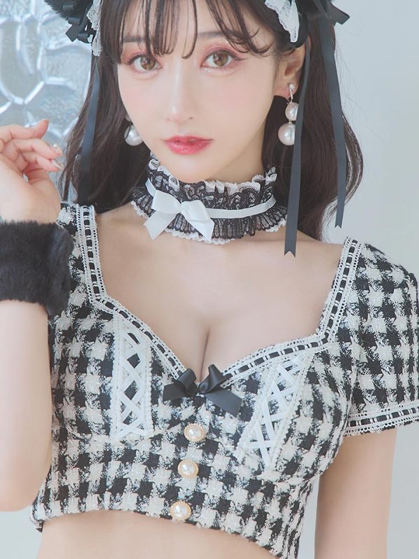 画像7: 【SALE!!】【即日発送】【ハロウィン】ツイードキャットセットアップ 【コスプレ6点セット】 【XS-Mサイズ/4カラー】[OF04]