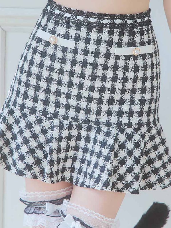 画像8: 【SALE!!】【即日発送】【ハロウィン】ツイードキャットセットアップ 【コスプレ6点セット】 【XS-Mサイズ/4カラー】[OF04]