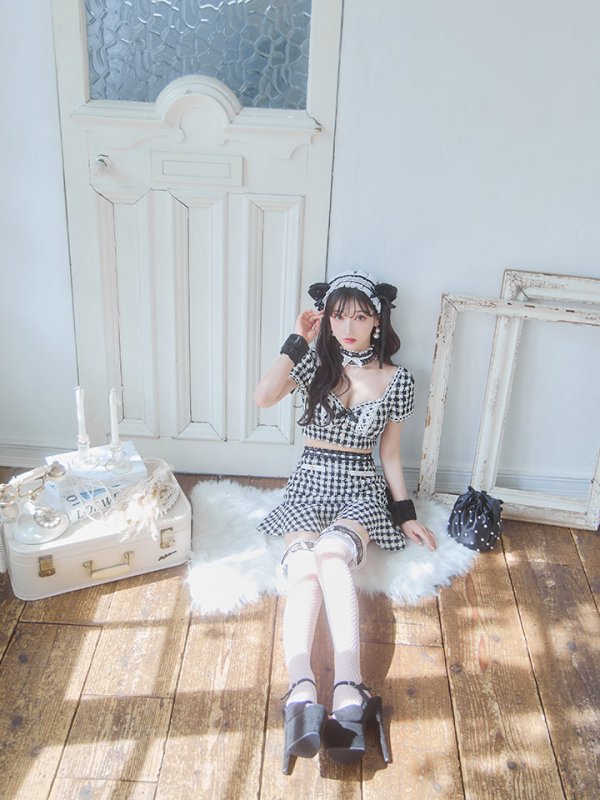 画像9: 【SALE!!】【即日発送】【ハロウィン】ツイードキャットセットアップ 【コスプレ6点セット】 【XS-Mサイズ/4カラー】[OF04]