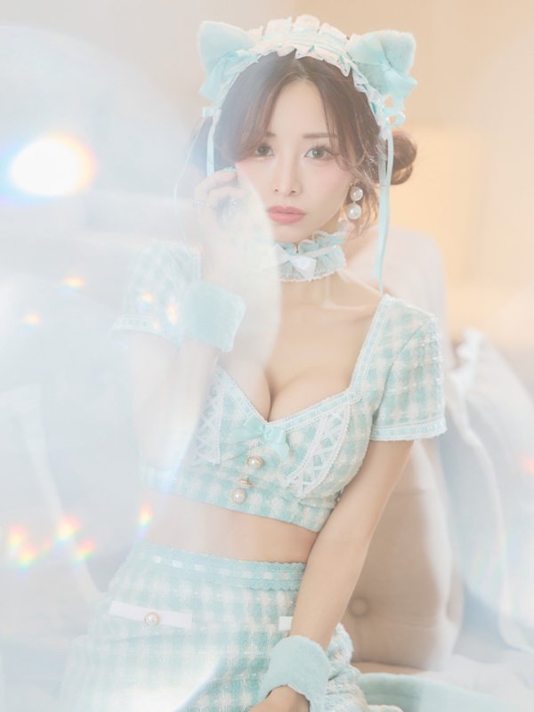 画像14: 【SALE!!】【即日発送】【ハロウィン】ツイードキャットセットアップ 【コスプレ6点セット】 【XS-Mサイズ/4カラー】[OF04]