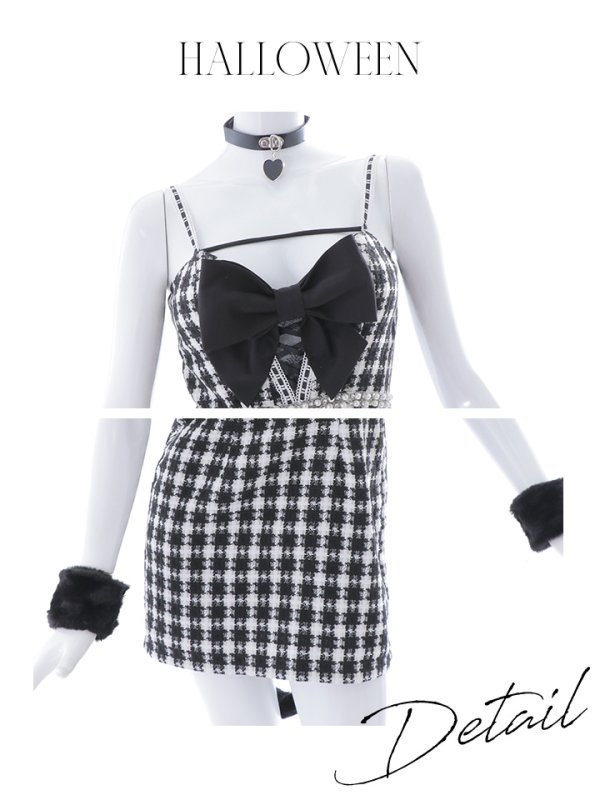 画像19: 【SALE!!】【即日発送】【ハロウィン】 ツイードキャットキャミ 【コスプレ5点セット】【S-Mサイズ/1カラー】[OF01]