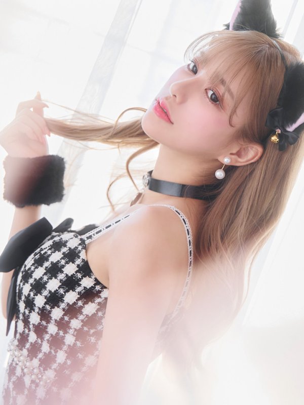 画像7: 【SALE!!】【即日発送】【ハロウィン】 ツイードキャットキャミ 【コスプレ5点セット】【S-Mサイズ/1カラー】[OF01]