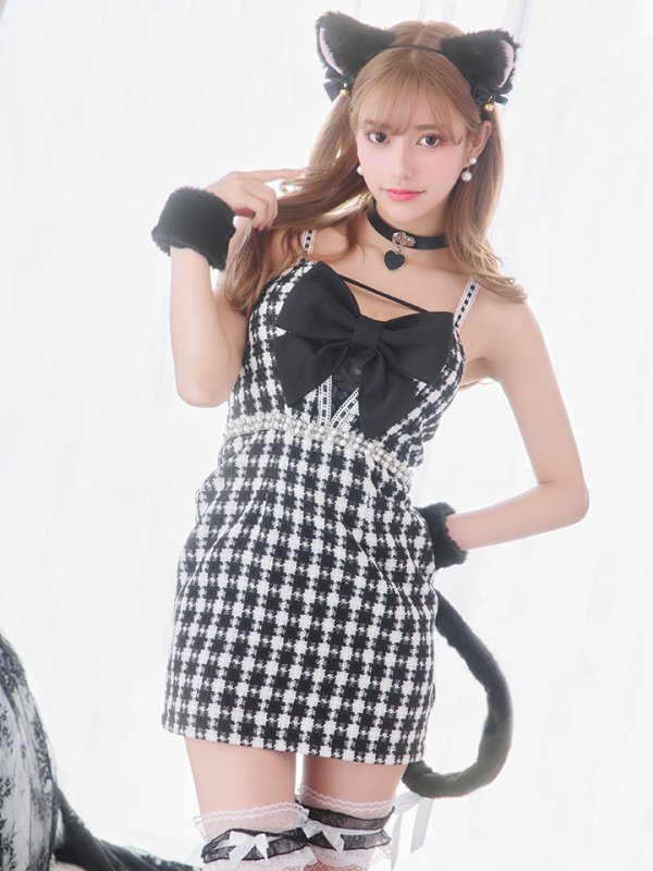 画像9: 【SALE!!】【即日発送】【ハロウィン】 ツイードキャットキャミ 【コスプレ5点セット】【S-Mサイズ/1カラー】[OF01]