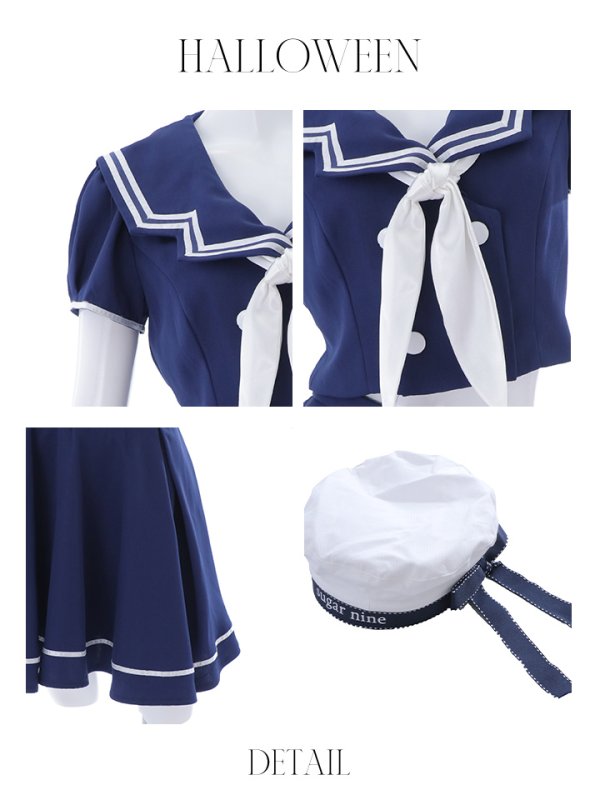 画像6: 【SALE!!】【即日発送】【ハロウィン】水兵セットアップ【コスプレ5点セット】【S-Lサイズ/1カラー】[HC03]