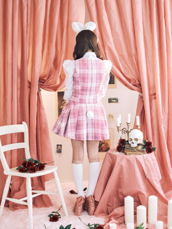 画像11: 【SALE!!】【ハロウィン】チェック制服バニー【コスプレ6点セット】 【S-Lサイズ/1カラー】[OF01]