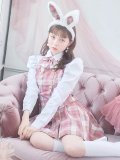 【ハロウィン】チェック制服バニー【コスプレ6点セット】 【S-Lサイズ/1カラー】[YMT]